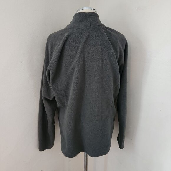 Women's Gray Fleece Pullover with Pink Zipper - Picture 2 of 5